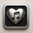 icon_music_heart_metallic icon preview