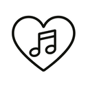icon_music_heart_minimal_outline icon preview