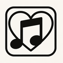 icon_music_heart_monochrome icon preview