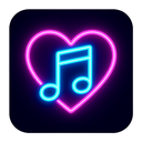 icon_music_heart_neon icon preview