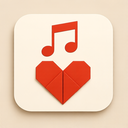 icon_music_heart_origami icon preview