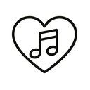 icon_music_heart_outline icon preview
