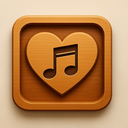 icon_music_heart_wooden icon preview