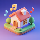 icon_music_house_3d_isometric icon preview
