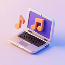 icon_music_laptop_3d_isometric icon preview
