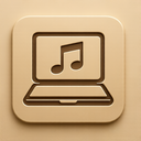 icon_music_laptop_embossed icon preview