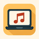 icon_music_laptop_flat_design icon preview