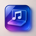 icon_music_laptop_glassy icon preview