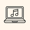 icon_music_laptop_line_art icon preview