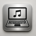 icon_music_laptop_metallic icon preview