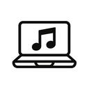 icon_music_laptop_monochrome icon preview