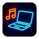 icon_music_laptop_neon icon preview