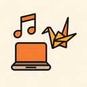 icon_music_laptop_origami icon preview