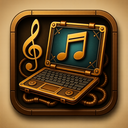 icon_music_laptop_steampunk icon preview