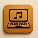 icon_music_laptop_wooden icon preview