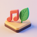 icon_music_leaf_3d_isometric icon preview