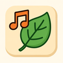 icon_music_leaf_cartoon icon preview