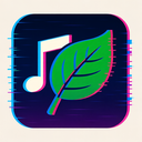 icon_music_leaf_digital_glitch icon preview