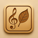 icon_music_leaf_embossed icon preview