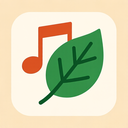 icon_music_leaf_flat_design icon preview