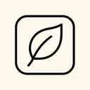 icon_music_leaf_minimal_outline icon preview