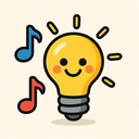 icon_music_light_bulb_cartoon icon preview