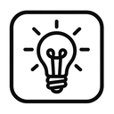 icon_music_light_bulb_monochrome icon preview