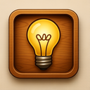 icon_music_light_bulb_wooden icon preview