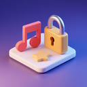 icon_music_lock_3d_isometric icon preview