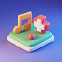 icon_music_medical_cross_3d_isometric icon preview