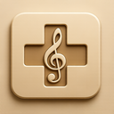 icon_music_medical_cross_embossed icon preview