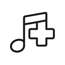icon_music_medical_cross_minimal_outline icon preview