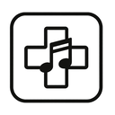icon_music_medical_cross_monochrome icon preview