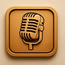 icon_music_microphone_embossed icon preview