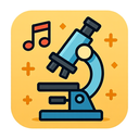 icon_music_microscope_cartoon icon preview