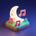 icon_music_moon_3d_isometric icon preview