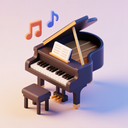 icon_music_piano_3d_isometric icon preview