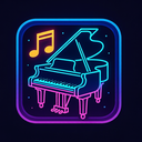 icon_music_piano_cyberpunk icon preview