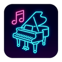 icon_music_piano_neon icon preview