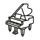 icon_music_piano_outline icon preview
