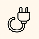 icon_music_plug_line_art icon preview
