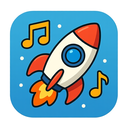 icon_music_rocket_cartoon icon preview