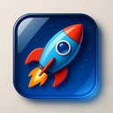 icon_music_rocket_glassy icon preview