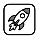 icon_music_rocket_monochrome icon preview