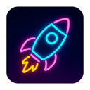 icon_music_rocket_neon icon preview