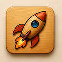 icon_music_rocket_wooden icon preview