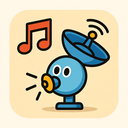 icon_music_satellite_cartoon icon preview