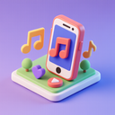icon_music_smartphone_3d_isometric icon preview