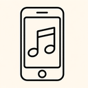 icon_music_smartphone_line_art icon preview