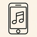icon_music_smartphone_minimal_outline icon preview